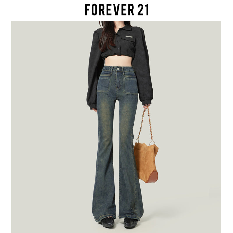 Women's Black Flared Jeans, 2020 New Style, High-Waisted, Stretch, Horse-Shaped Pants