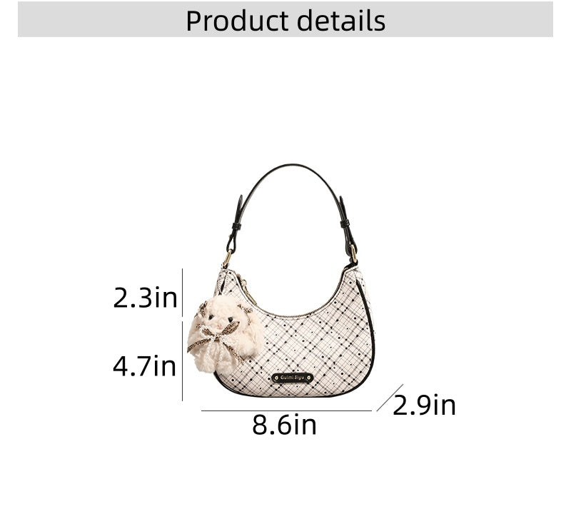 New Crescent Moon Bag, a stylish women's birthday gift, commuter shoulder bag, high-end design, perfect for mom or wife.