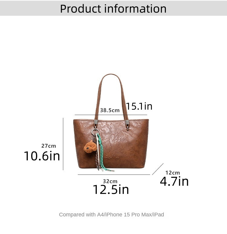 Women's Tote Bag, Niche Brand, Large Capacity, Commuter Shoulder Bag, Versatile Handbag/Underarm Bag