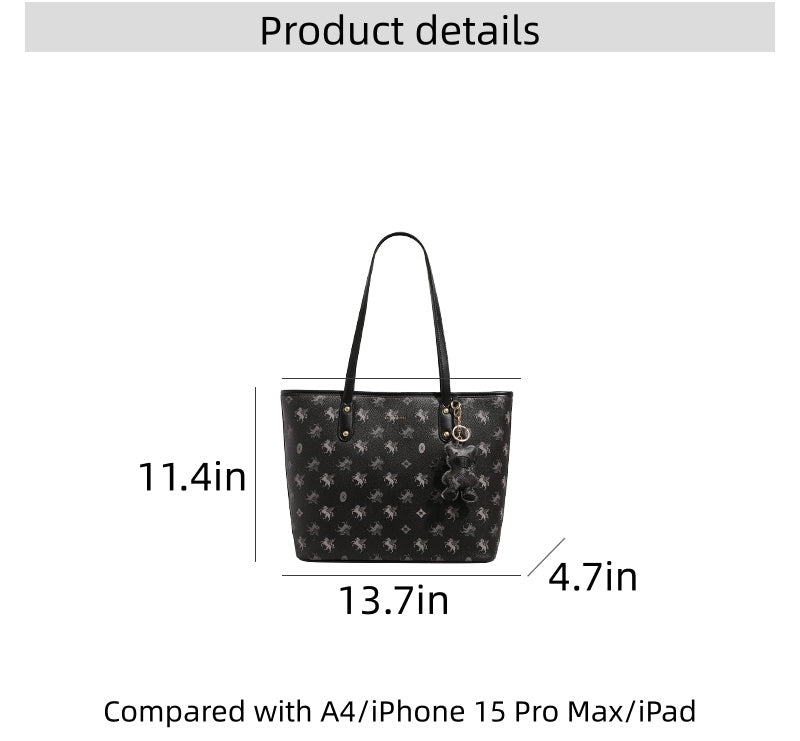 Women's original tote bag, new style, large capacity, commuter shoulder bag, class bag, handbag, underarm bag