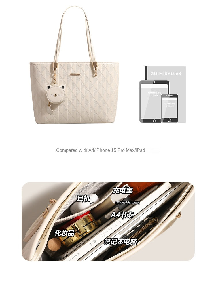 Women's original tote bag, new spring/summer style, large capacity, commuter shoulder bag, handbag, underarm bag.