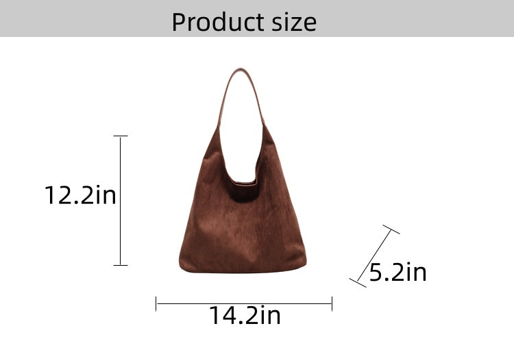 Retro-style frosted large women's bag, new summer style, large capacity shoulder bag, high-quality commuter tote bag