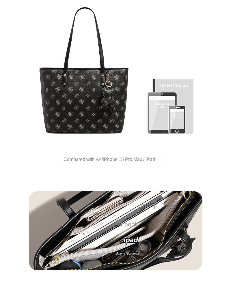 Women's original tote bag, new style, large capacity, commuter shoulder bag, class bag, handbag, underarm bag