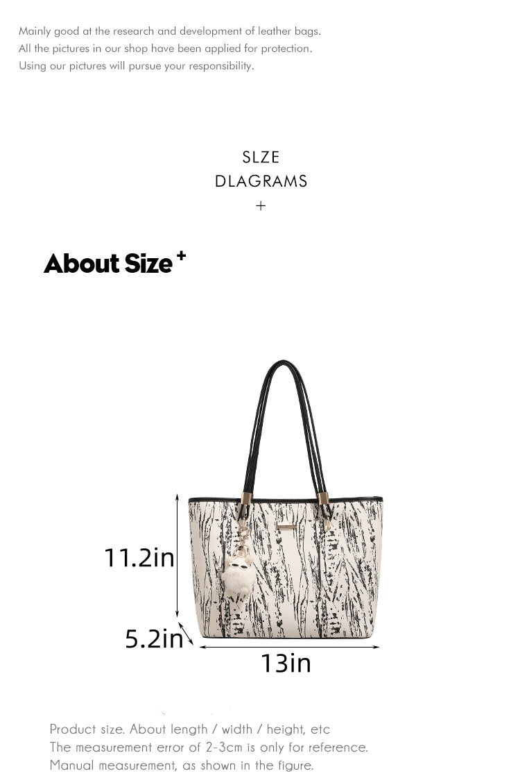 Original design, new style women's bag, college student commuter bag, handbag, underarm bag, large capacity tote bag, shoulder bag.