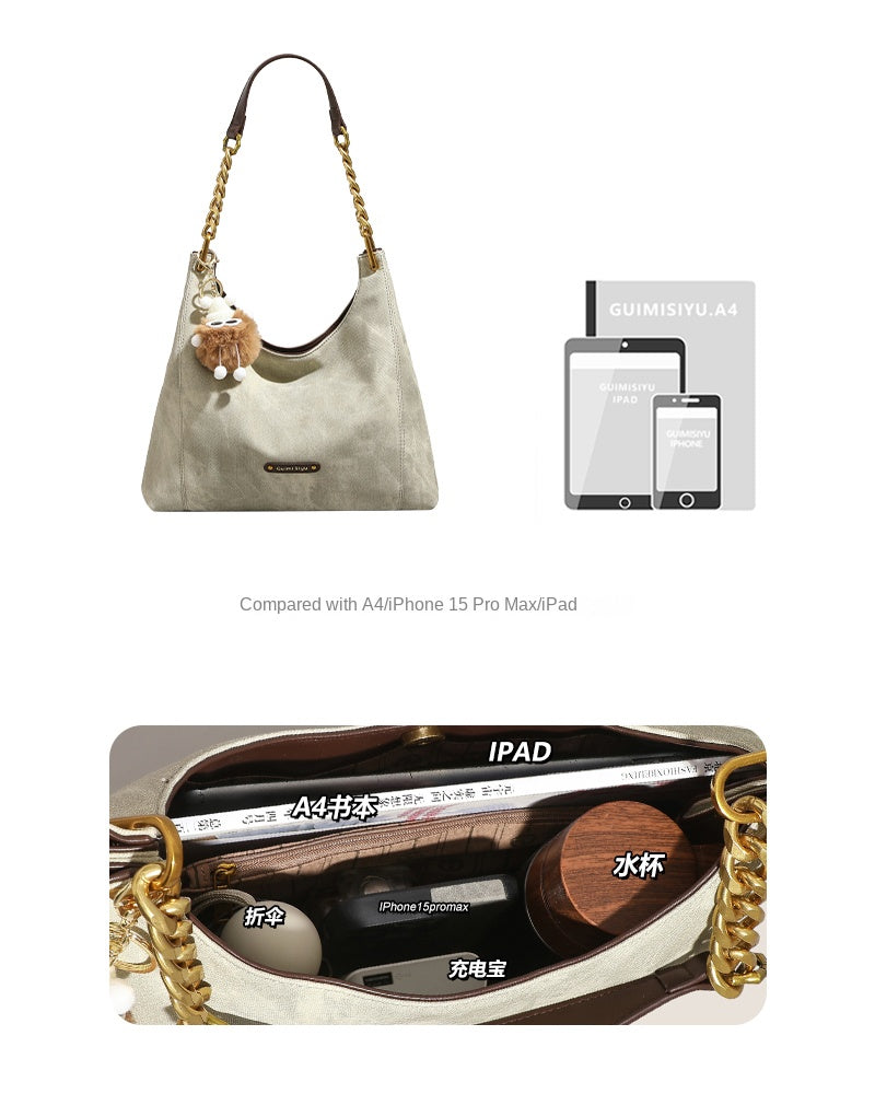 Original women's tote bag, new style, large capacity, commuter underarm bag, handbag, shoulder bag.