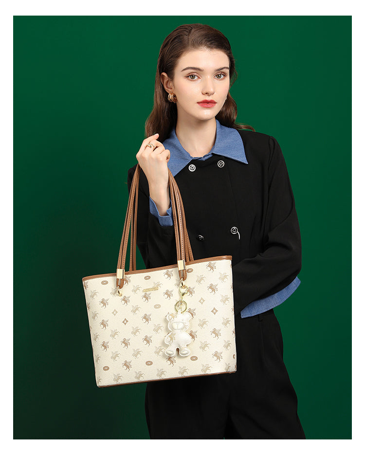 New niche handbag with large capacity for commuting to class, shoulder bag, or underarm bag.