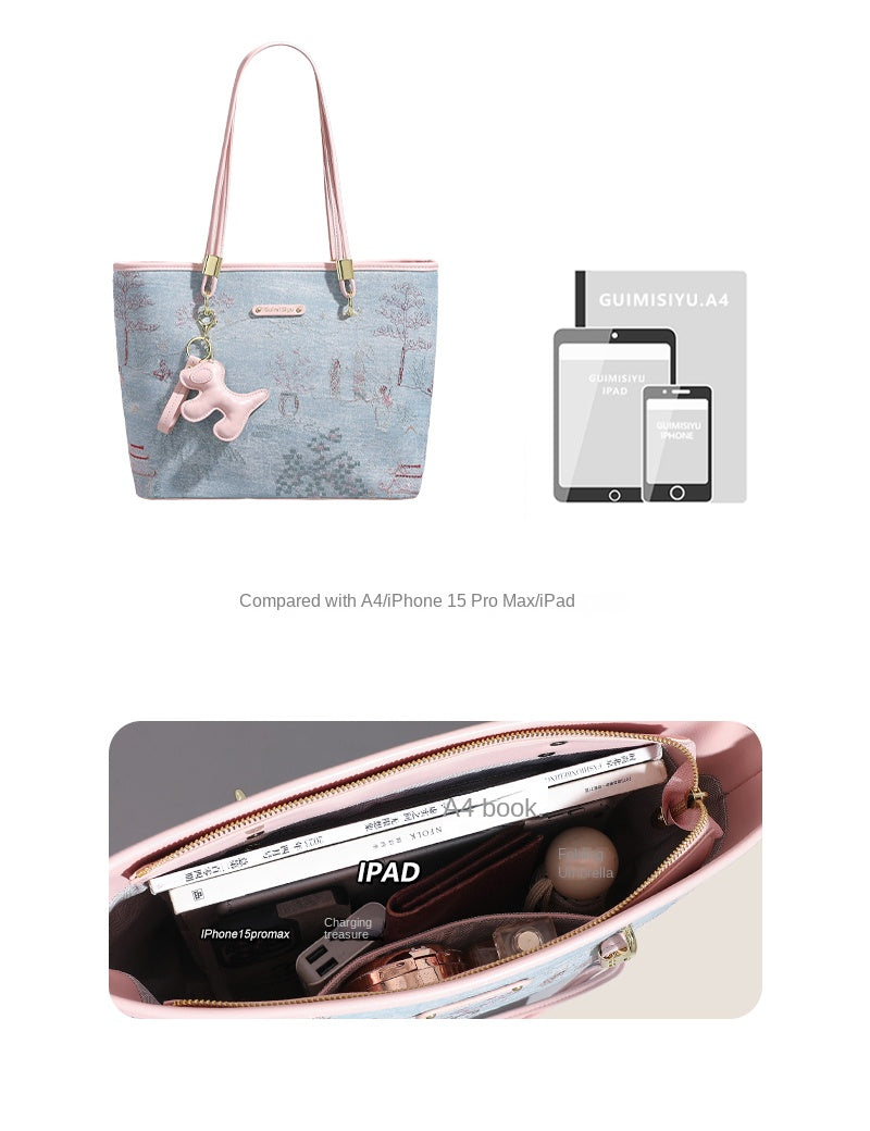 Original women's tote bag, new style, large capacity, versatile, perfect for work or commuting, ideal as a birthday gift, for mom, or for wife.