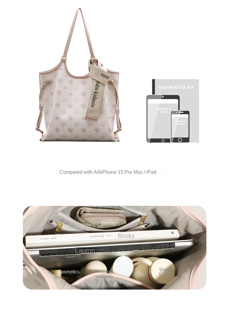 Original women's tote bag, 2025 new style, large commuter bag, shoulder bag, large capacity underarm bag.