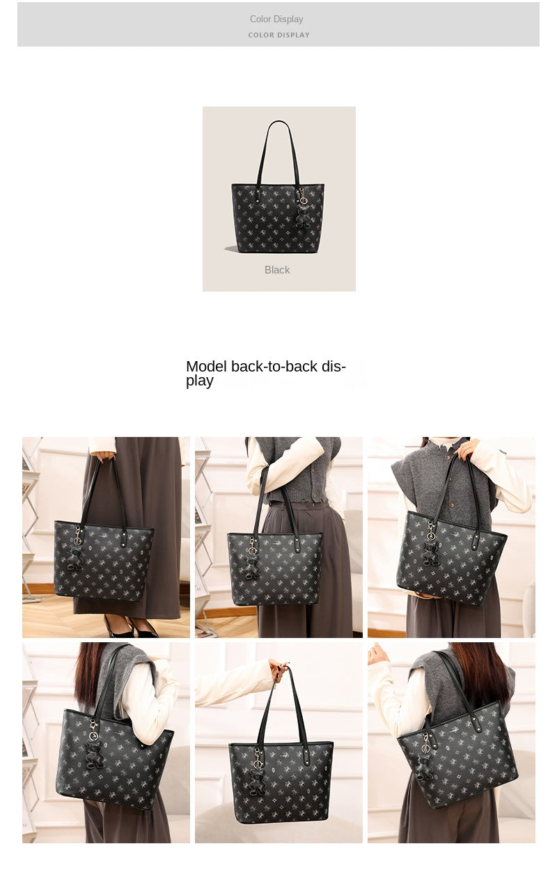 Women's original tote bag, new style, large capacity, commuter shoulder bag, class bag, handbag, underarm bag