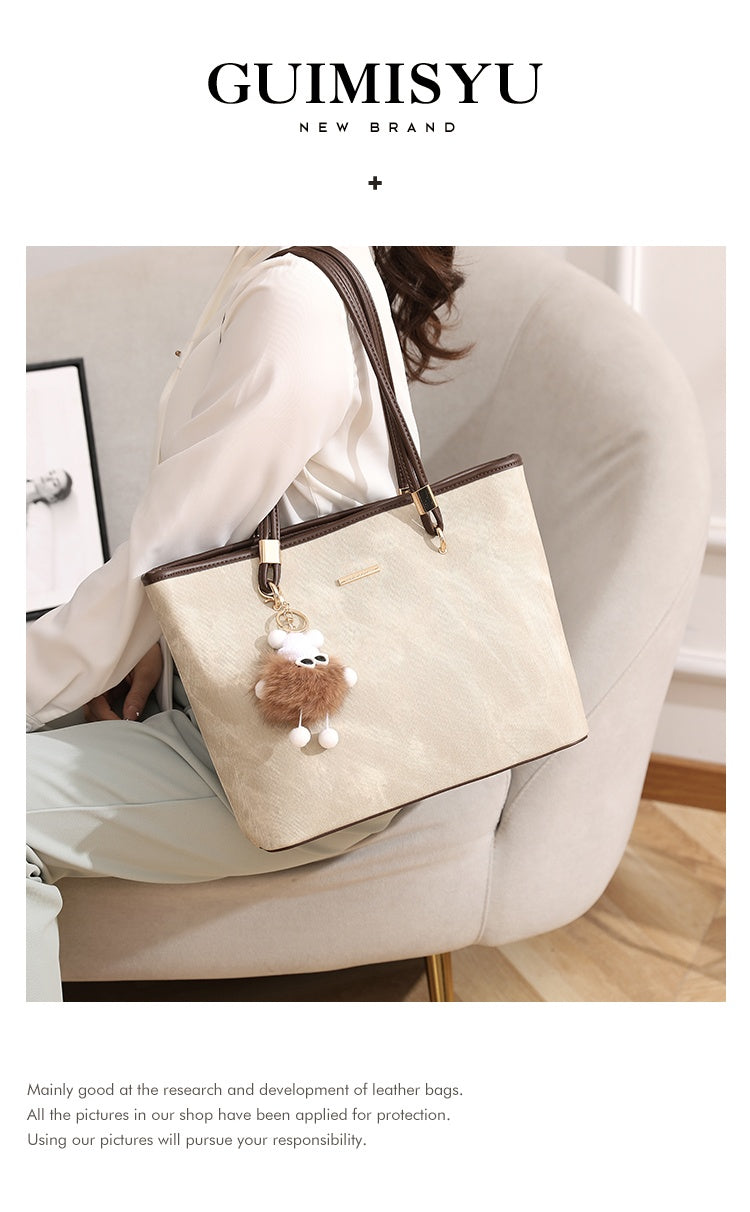 New tote bag, commuter bag, underarm bag, large capacity, handbag/shoulder bag, suitable for work commuting and college students.