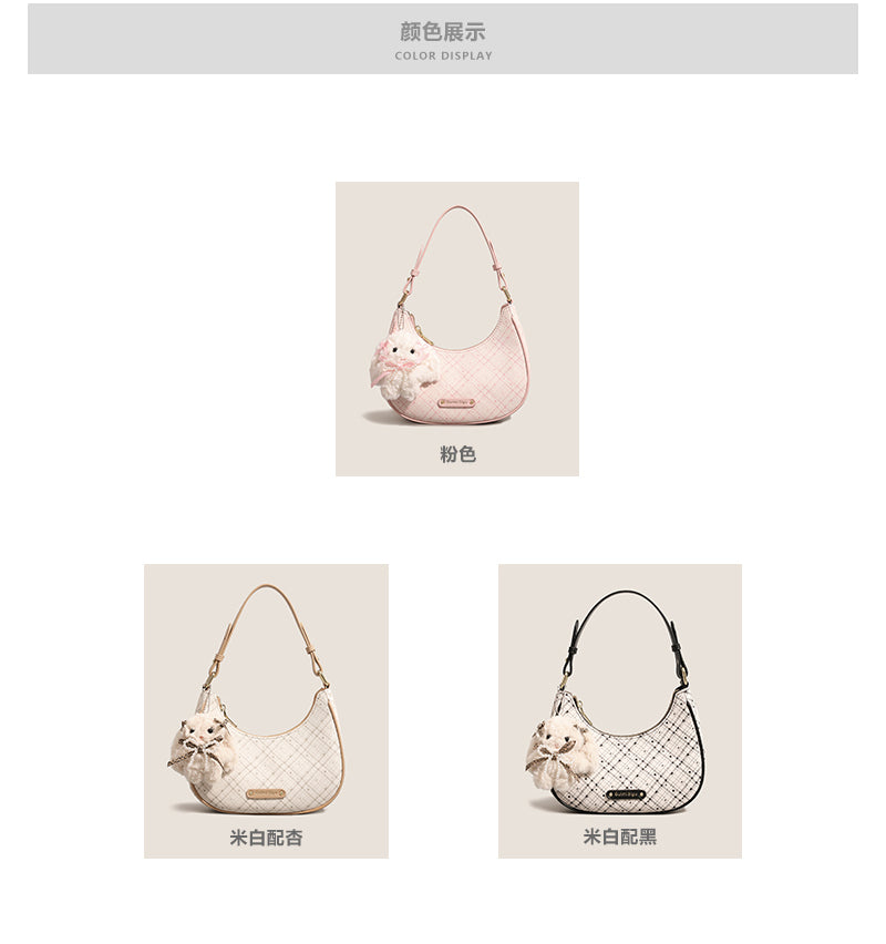 New Crescent Moon Bag, a stylish women's birthday gift, commuter shoulder bag, high-end design, perfect for mom or wife.