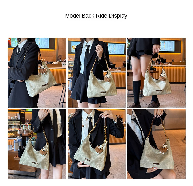 Original women's tote bag, new style, large capacity, commuter underarm bag, handbag, shoulder bag.