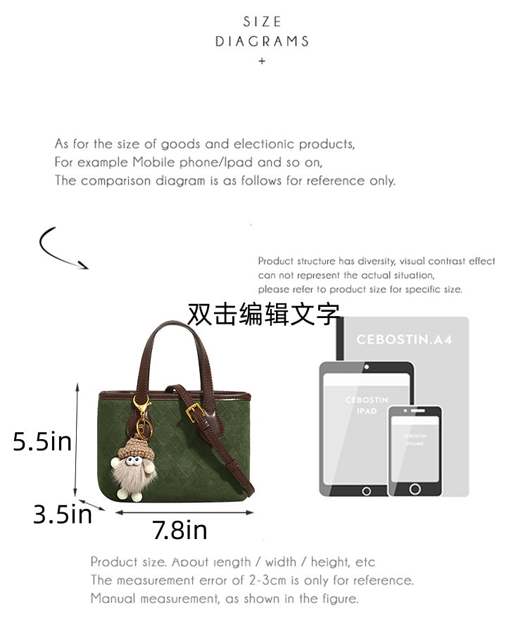High-end bucket bag for women, new spring/summer style, fashionable and versatile, handbag, shoulder bag, crossbody bag.