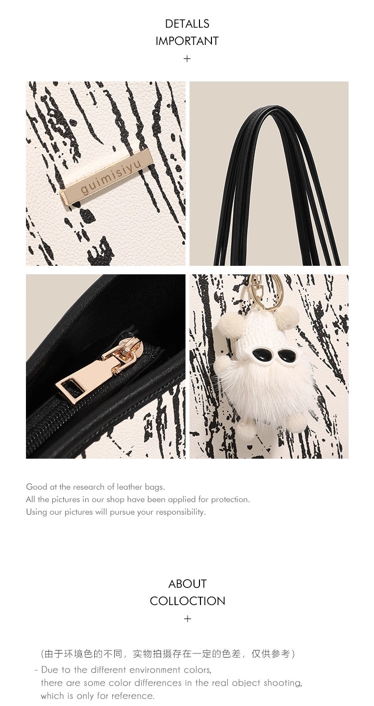 Original design, new style women's bag, college student commuter bag, handbag, underarm bag, large capacity tote bag, shoulder bag.