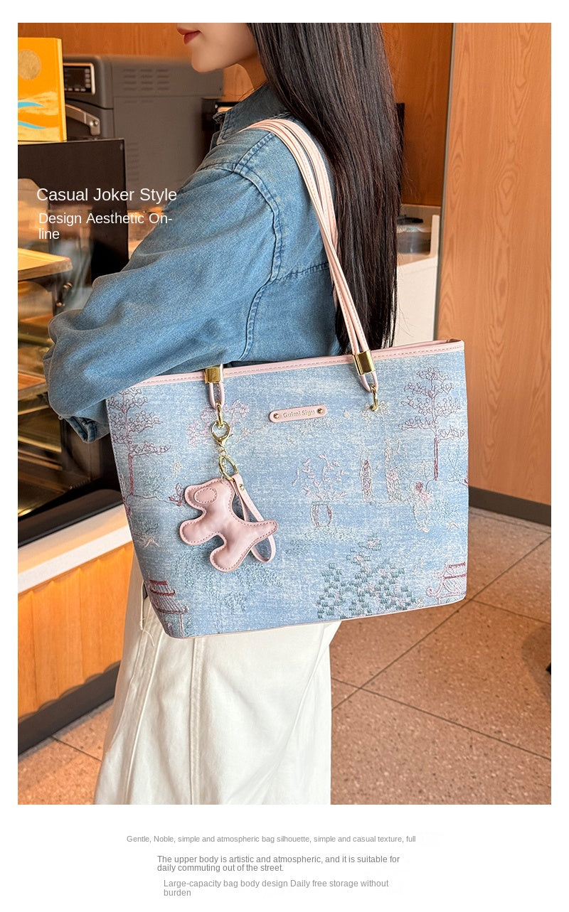 Original women's tote bag, new style, large capacity, versatile, perfect for work or commuting, ideal as a birthday gift, for mom, or for wife.