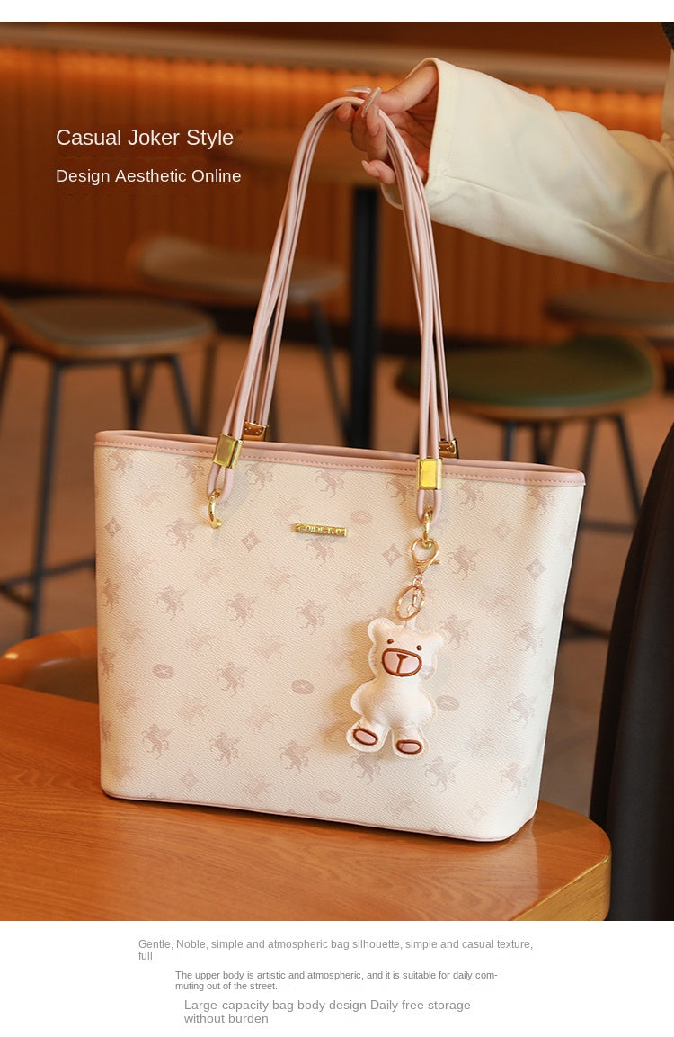 New Pegasus Tote Bag for Women, Large Capacity, Suitable for College Students' Commute, Shoulder Bag