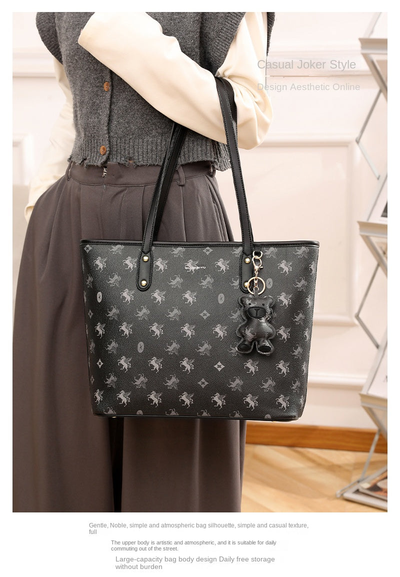 Women's original tote bag, new style, large capacity, commuter shoulder bag, class bag, handbag, underarm bag