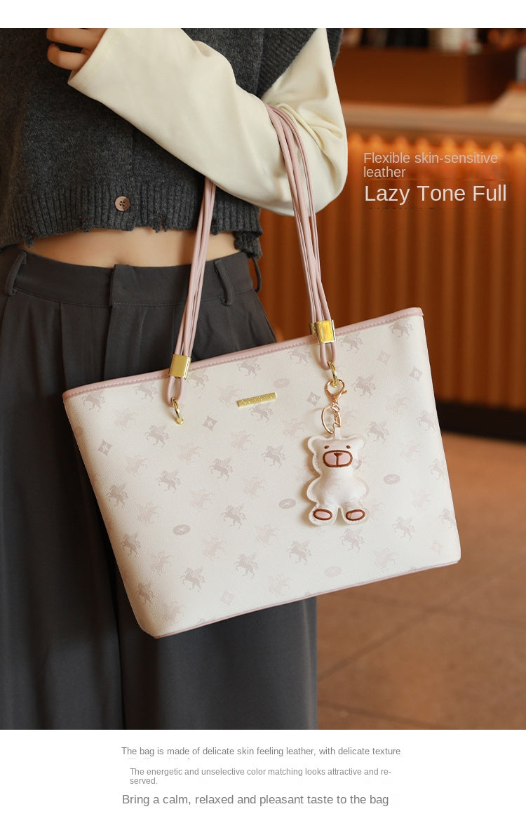 New Pegasus Tote Bag for Women, Large Capacity, Suitable for College Students' Commute, Shoulder Bag