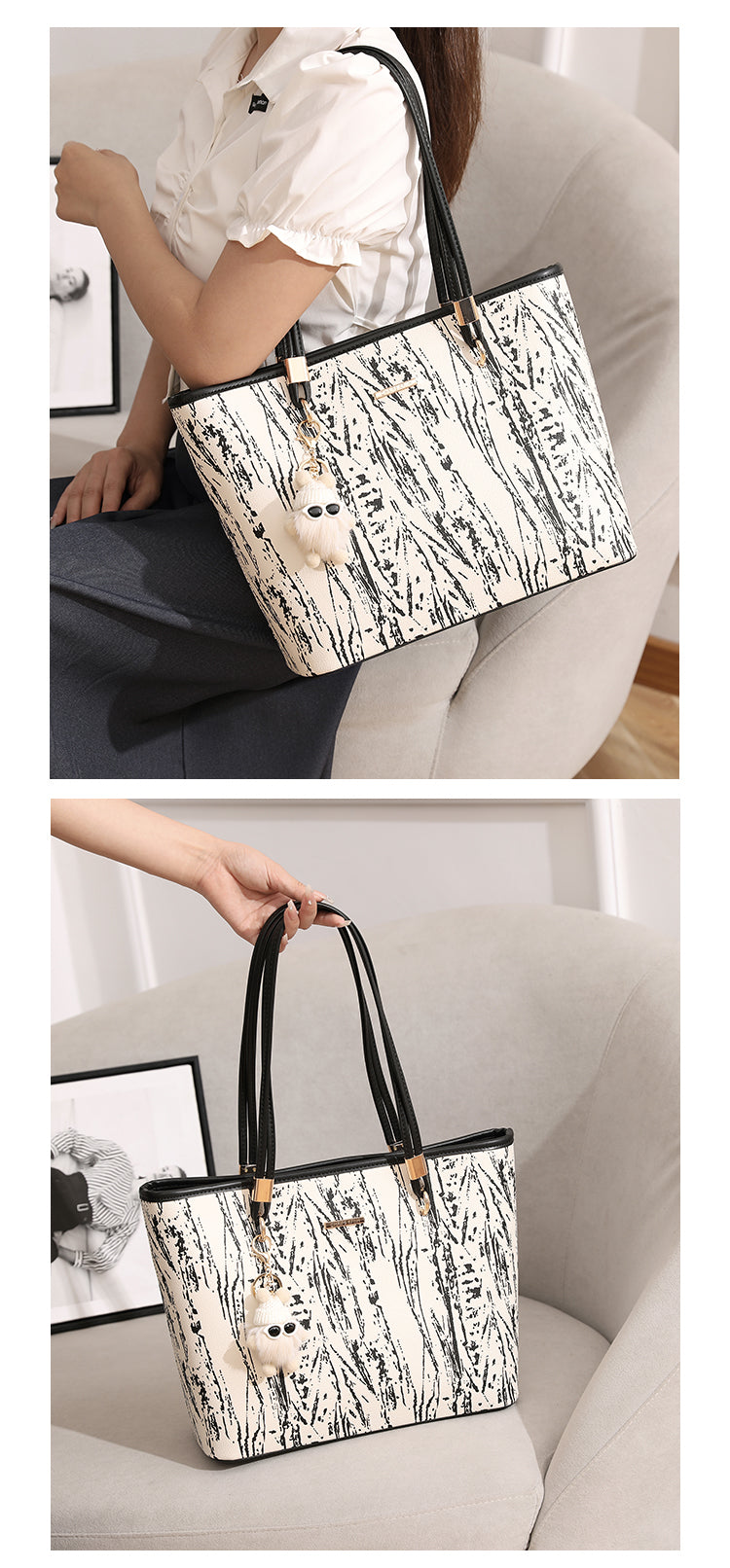 Original design, new style women's bag, college student commuter bag, handbag, underarm bag, large capacity tote bag, shoulder bag.