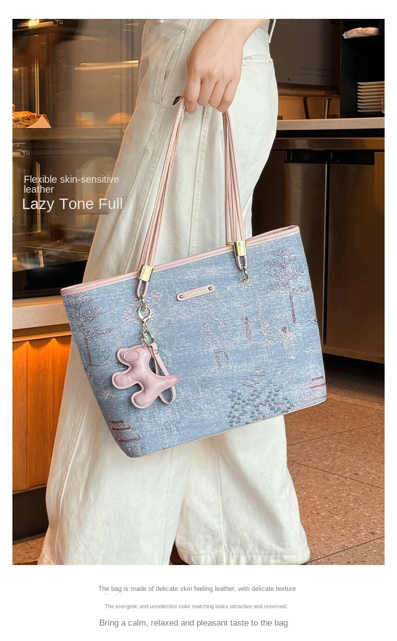 Original women's tote bag, new style, large capacity, versatile, perfect for work or commuting, ideal as a birthday gift, for mom, or for wife.