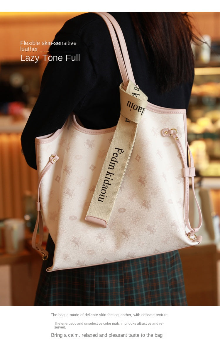 Original women's tote bag, 2025 new style, large commuter bag, shoulder bag, large capacity underarm bag.