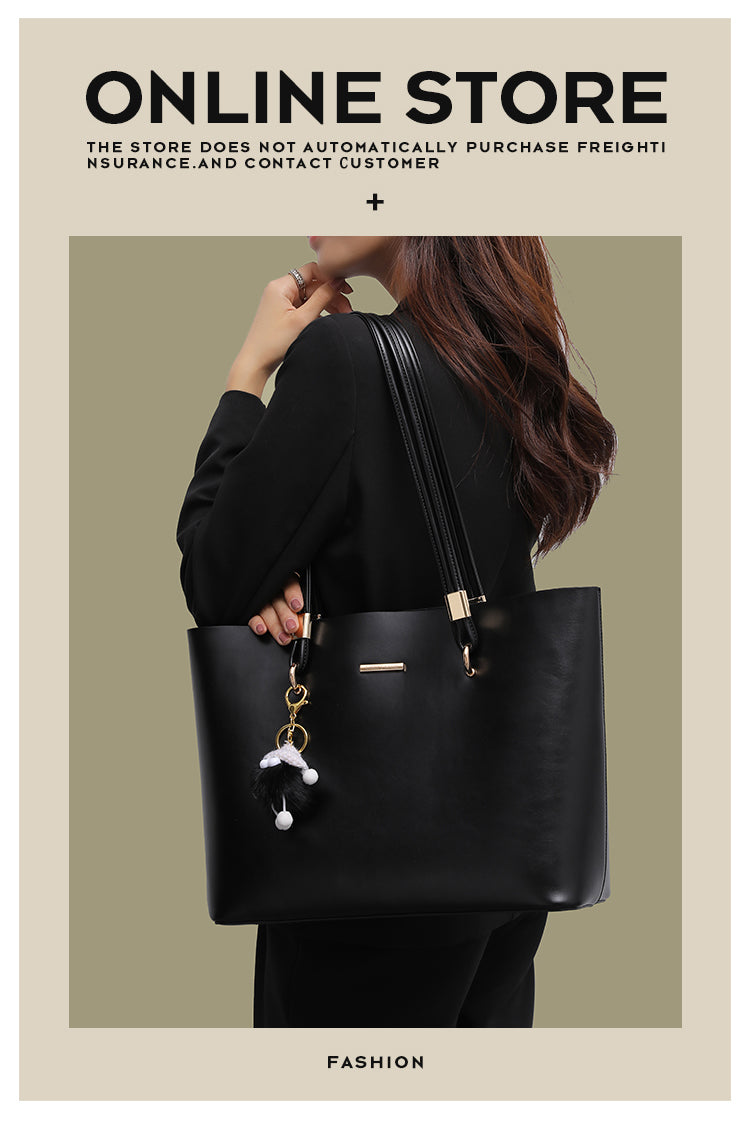 New women's tote bag, large size, suitable for commuting and work, high-end style, large capacity, shoulder bag/underarm bag.