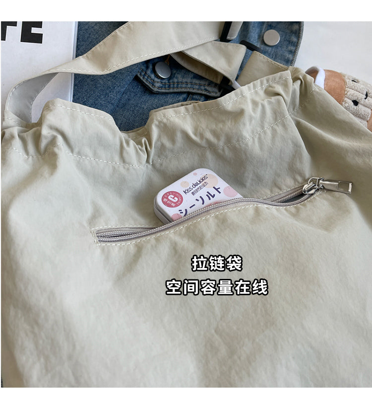 New casual women's fashion cloth bag, shoulder bag, large capacity tote bag, suitable for commuting or going to class.