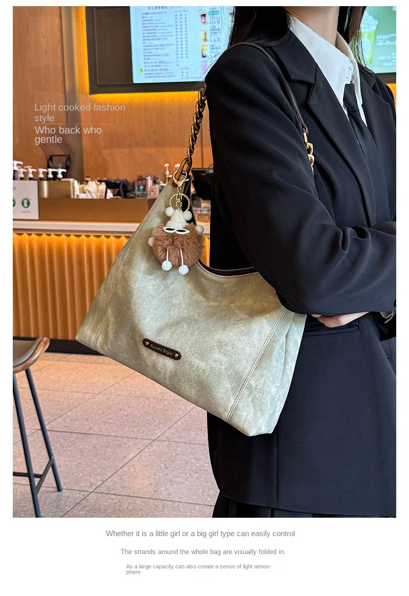 Original women's tote bag, new style, large capacity, commuter underarm bag, handbag, shoulder bag.