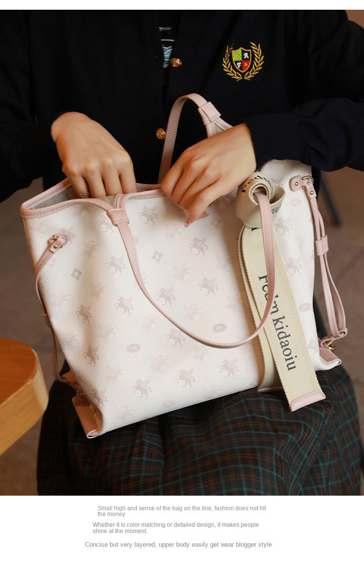 Original women's tote bag, 2025 new style, large commuter bag, shoulder bag, large capacity underarm bag.