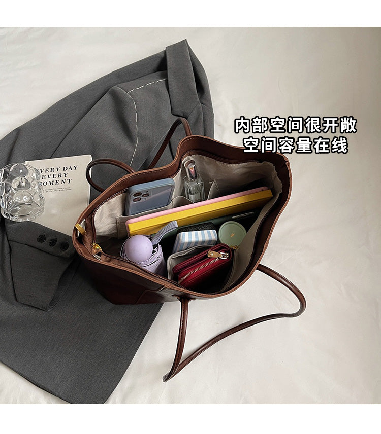 Merlad Tote Bag, New Style, High-End Retro Shoulder Bag, Large Capacity Tote Bag, Commuter Bag, Birthday Gift, Gift for Friends, Gift for Mothers, Gift for Wives