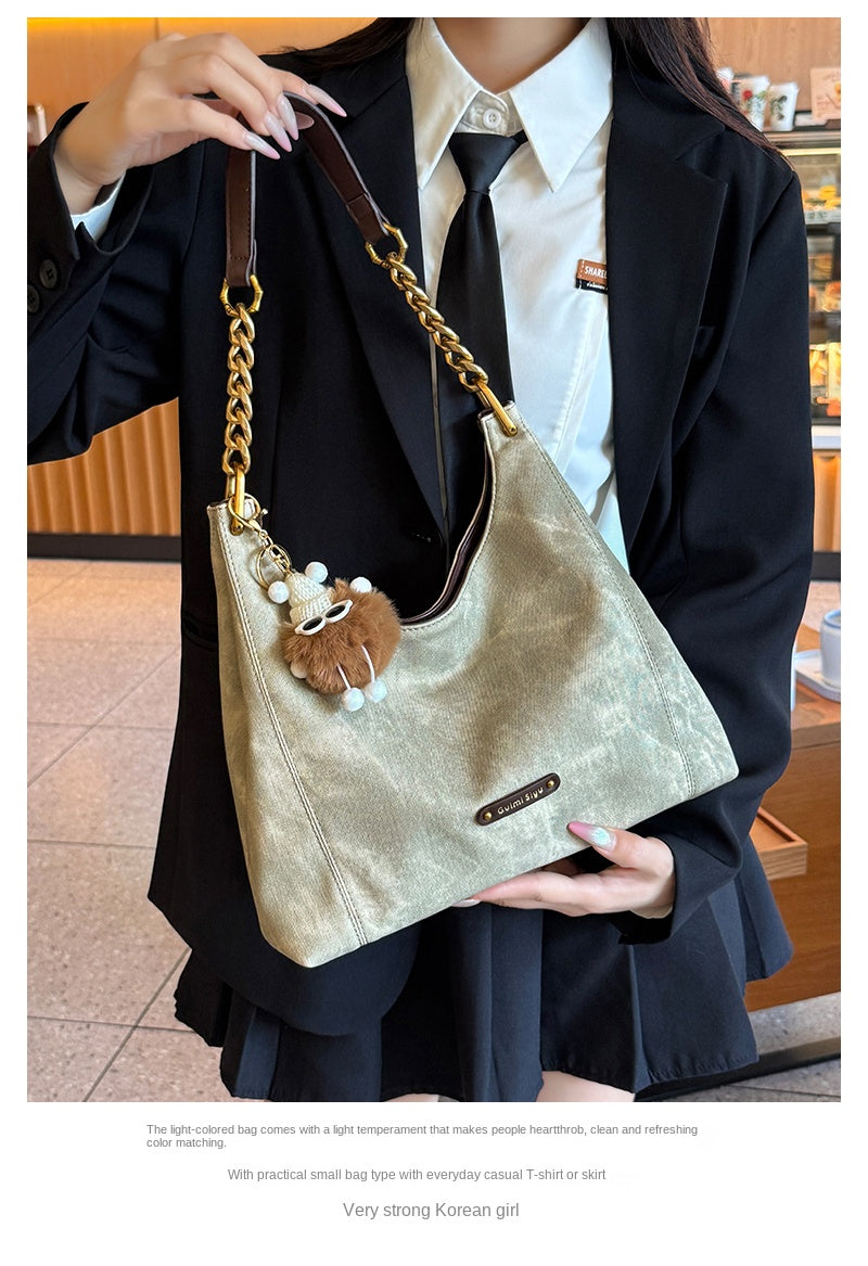 Original women's tote bag, new style, large capacity, commuter underarm bag, handbag, shoulder bag.