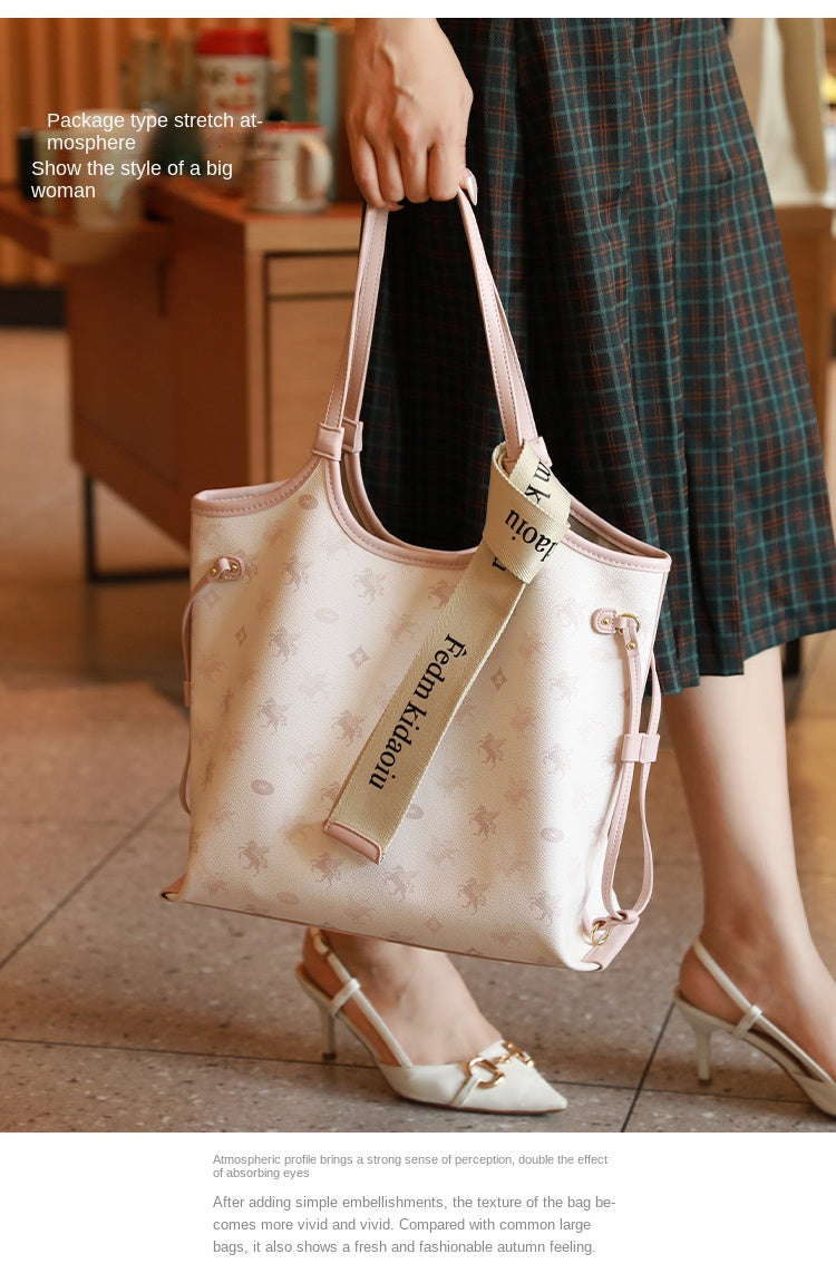 Original women's tote bag, 2025 new style, large commuter bag, shoulder bag, large capacity underarm bag.