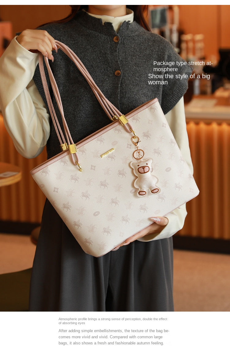 New Pegasus Tote Bag for Women, Large Capacity, Suitable for College Students' Commute, Shoulder Bag