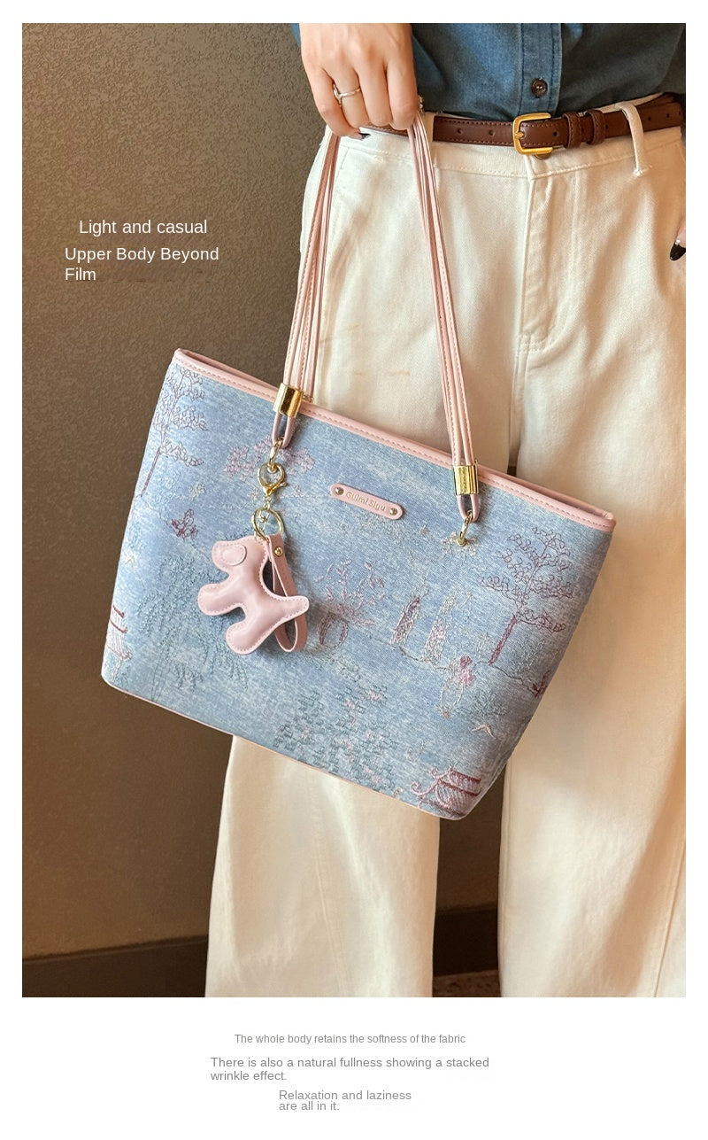 Original women's tote bag, new style, large capacity, versatile, perfect for work or commuting, ideal as a birthday gift, for mom, or for wife.