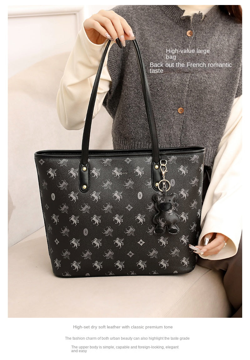 Women's original tote bag, new style, large capacity, commuter shoulder bag, class bag, handbag, underarm bag