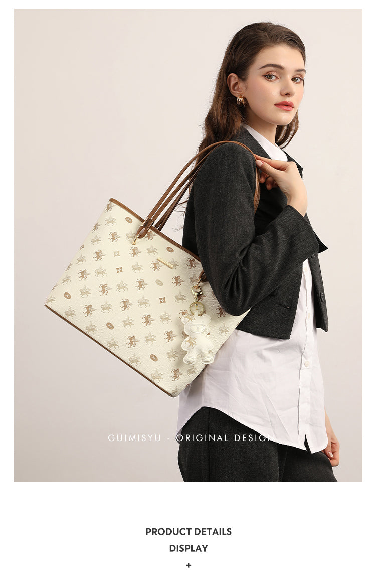 New niche handbag with large capacity for commuting to class, shoulder bag, or underarm bag.