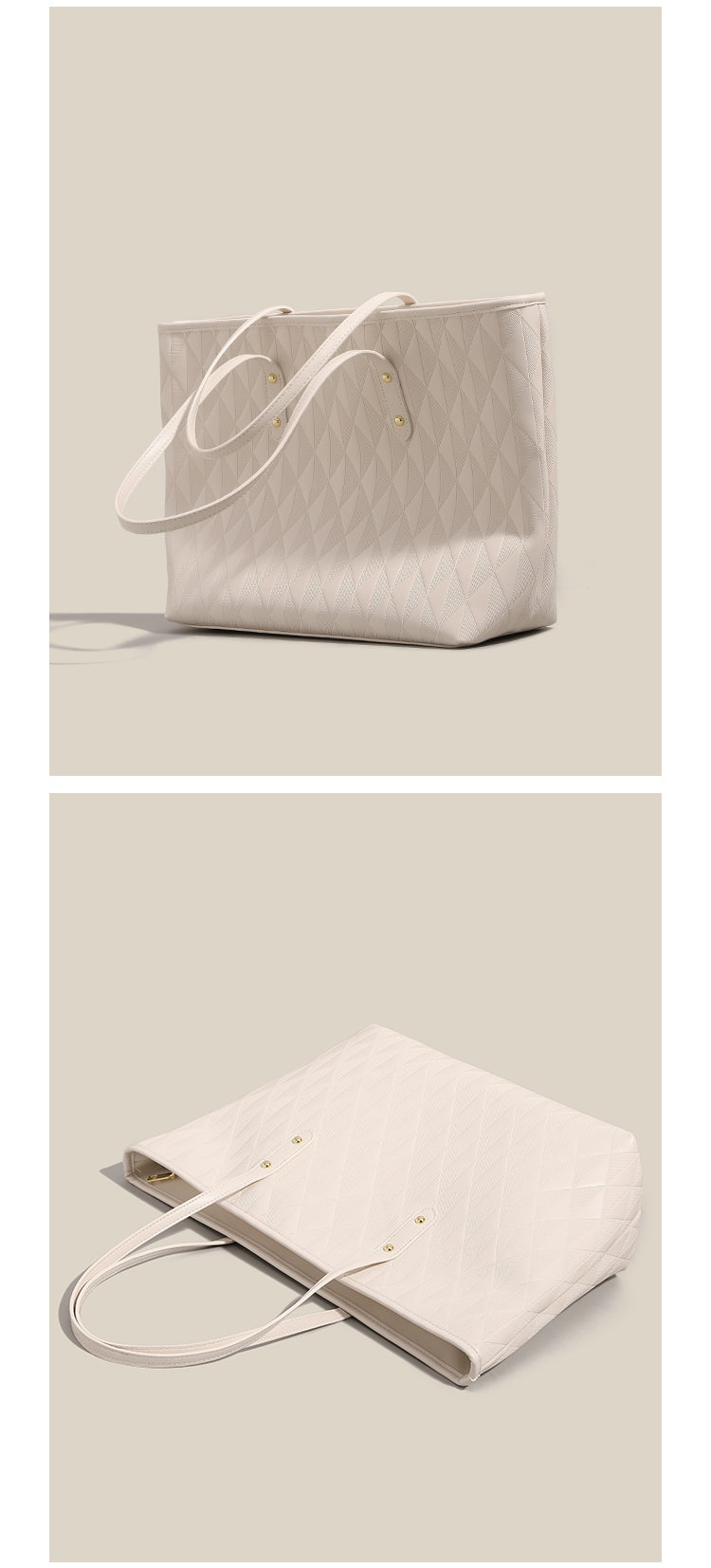 New large-capacity tote bag/shoulder bag with a sophisticated design, perfect for everyday commuting.