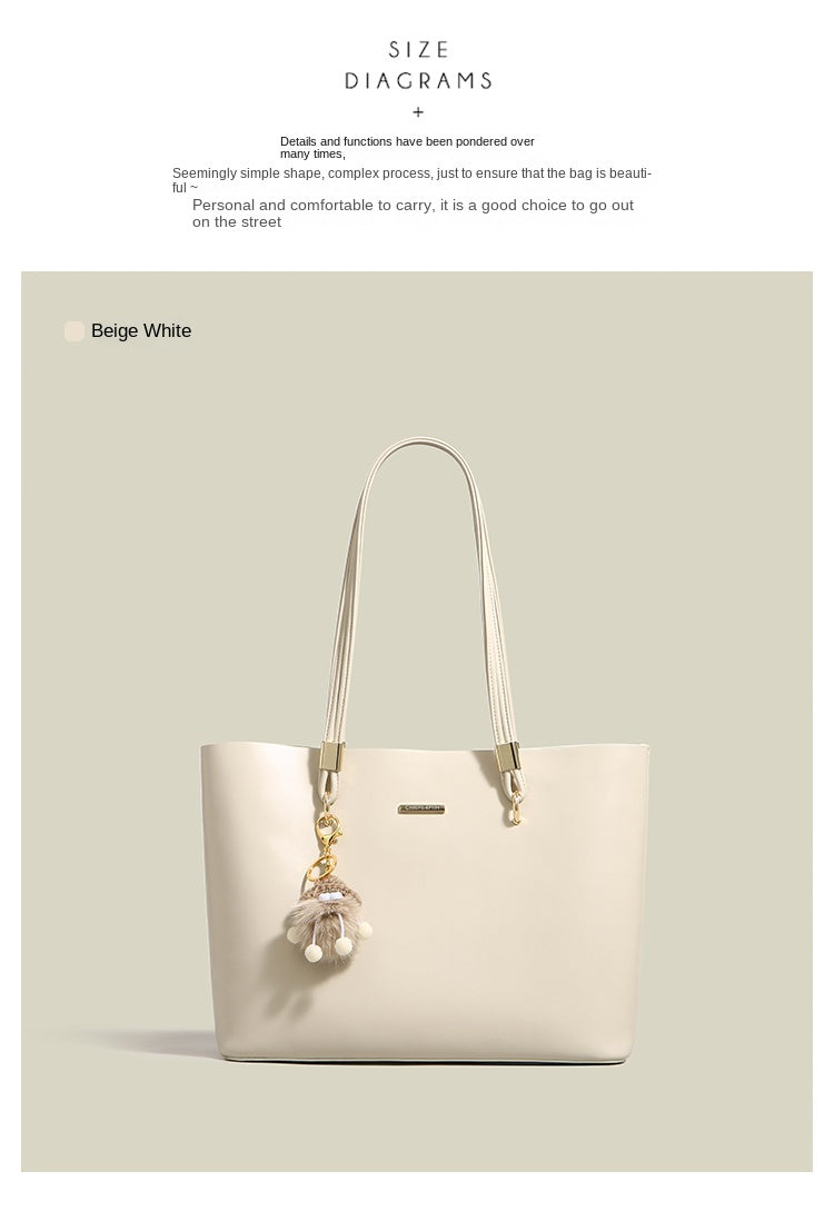 New women's tote bag, large size, suitable for commuting and work, high-end style, large capacity, shoulder bag/underarm bag.