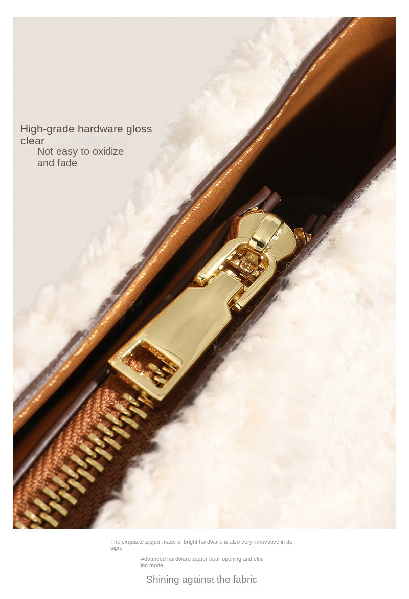 Unique design tote bag, new spring/summer plush commuter bag, versatile handbag, underarm bag, shoulder bag.