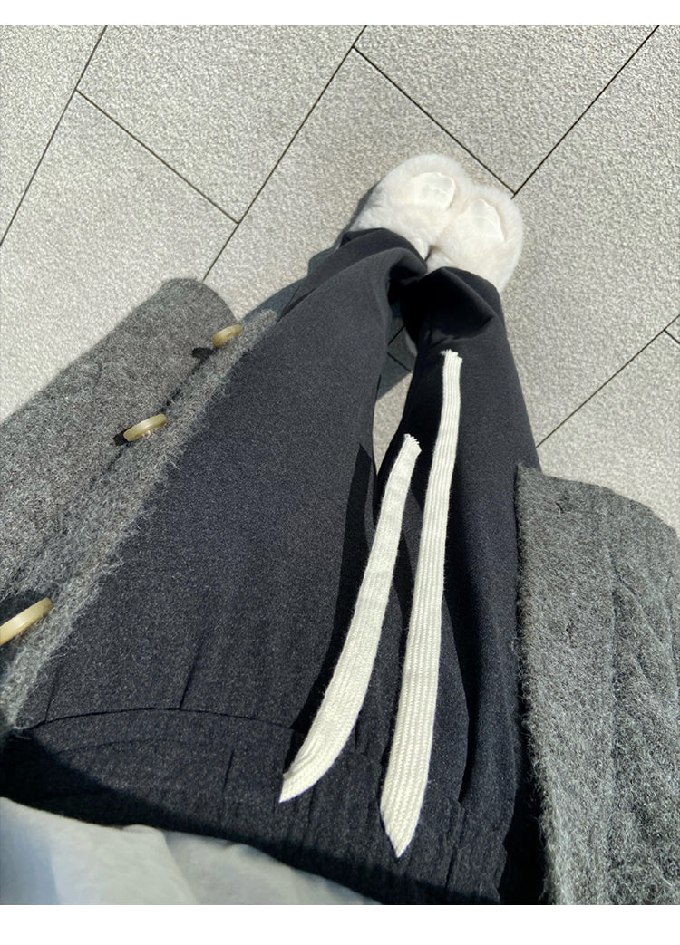 Women's Casual Straight Leg Wide-Leg Pants for Autumn and Winter, Fleece Lined, Plus Size, Loose Fit, Slimming for Pear-Shaped Figures