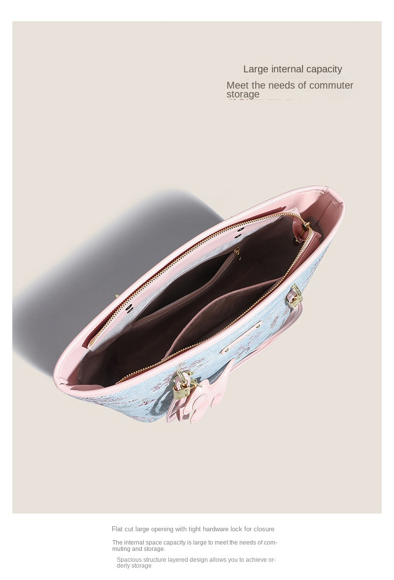 Original women's tote bag, new style, large capacity, versatile, perfect for work or commuting, ideal as a birthday gift, for mom, or for wife.