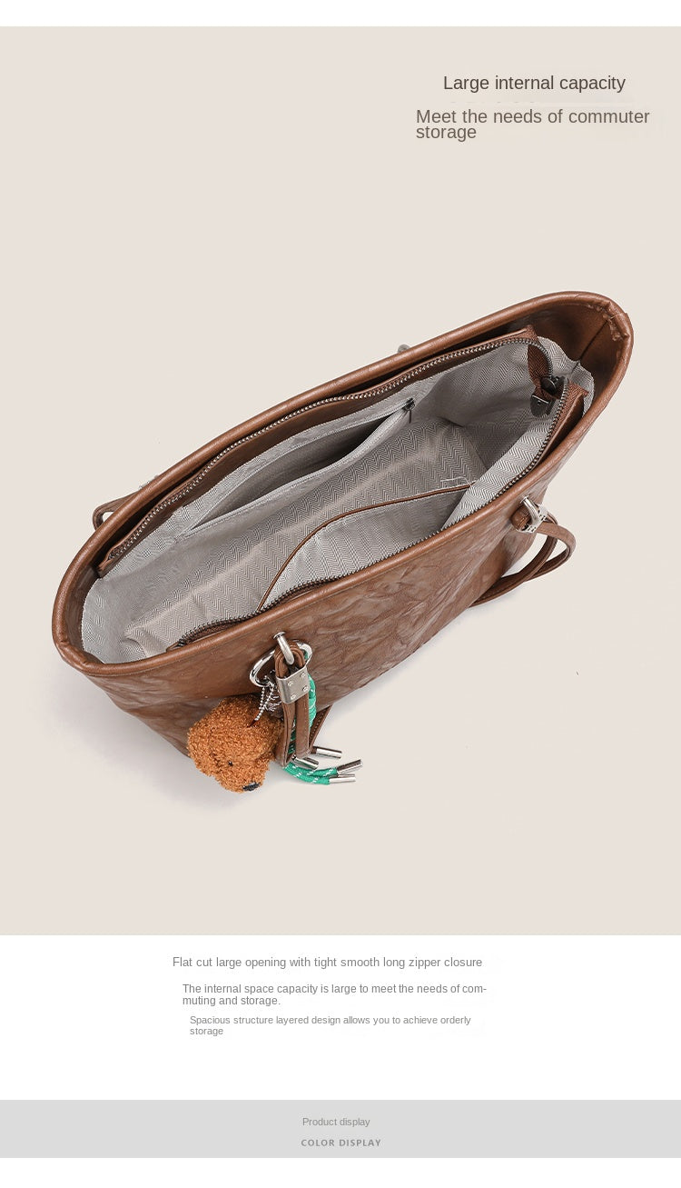 Women's Tote Bag, Niche Brand, Large Capacity, Commuter Shoulder Bag, Versatile Handbag/Underarm Bag