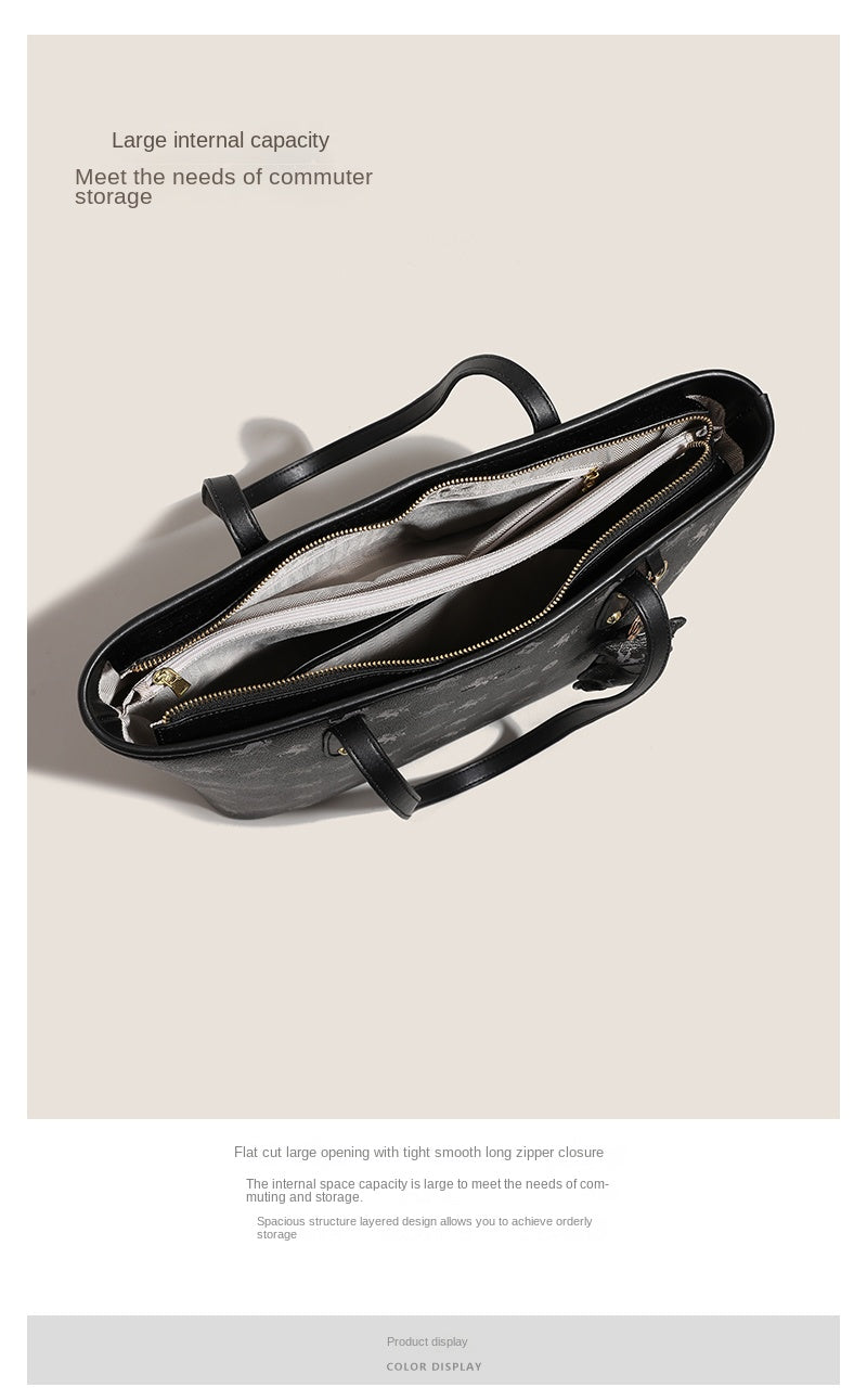 Women's original tote bag, new style, large capacity, commuter shoulder bag, class bag, handbag, underarm bag