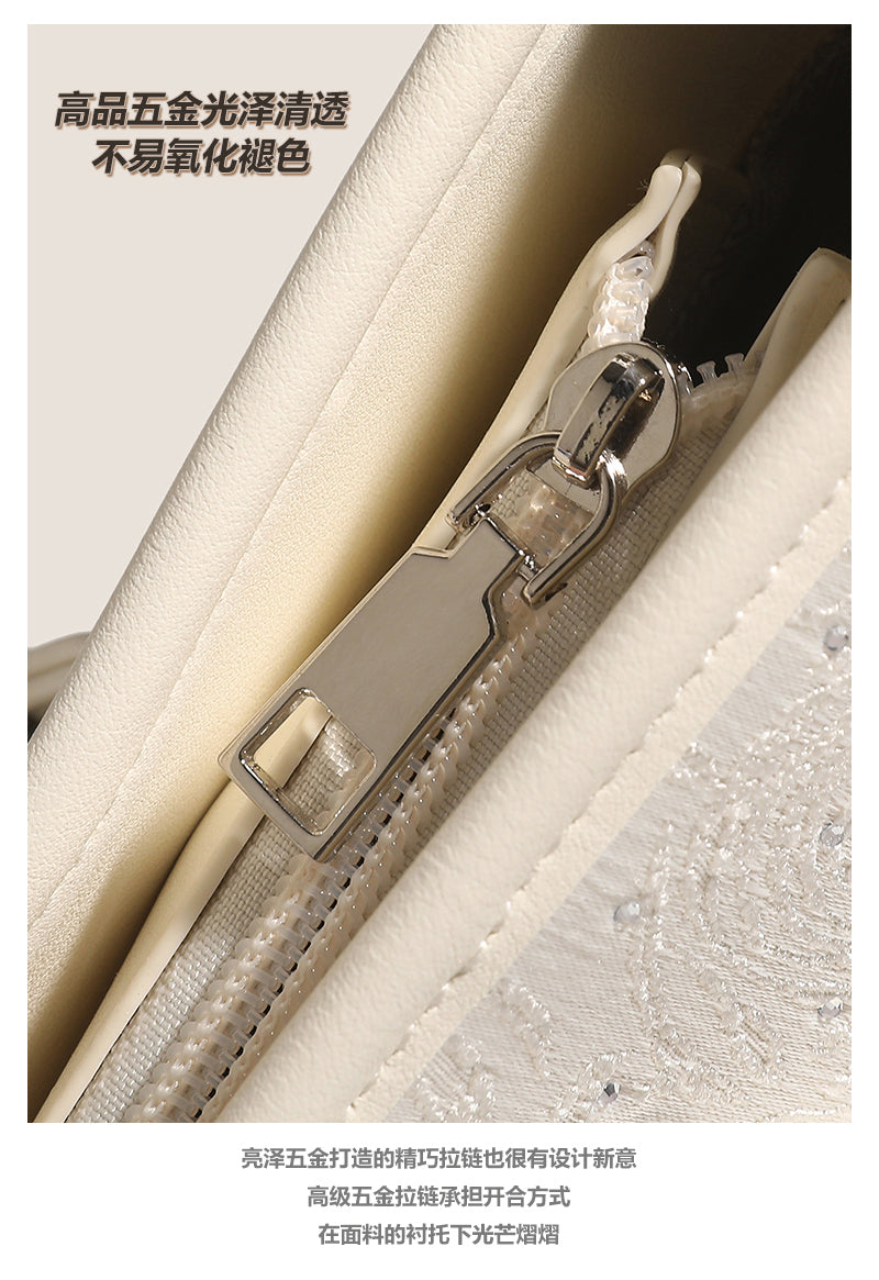 Original women's tote bag, new style, large capacity, embroidered commuter handbag, underarm shoulder bag, suitable for adults and teenagers.