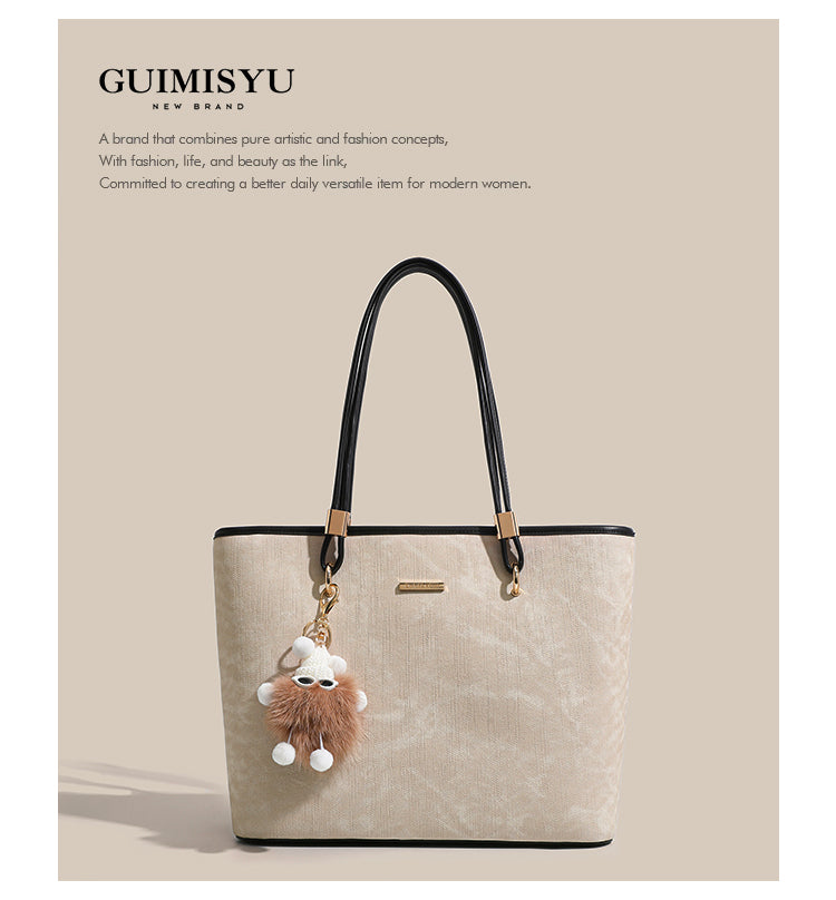 New tote bag, commuter bag, underarm bag, large capacity, handbag/shoulder bag, suitable for work commuting and college students.