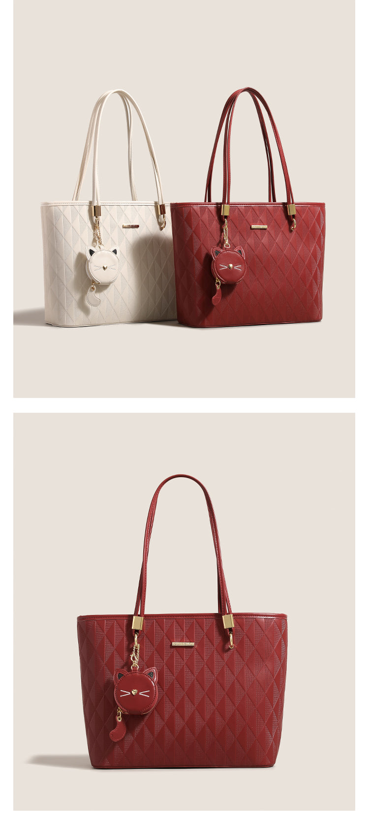 Women's original tote bag, new spring/summer style, large capacity, commuter shoulder bag, handbag, underarm bag.