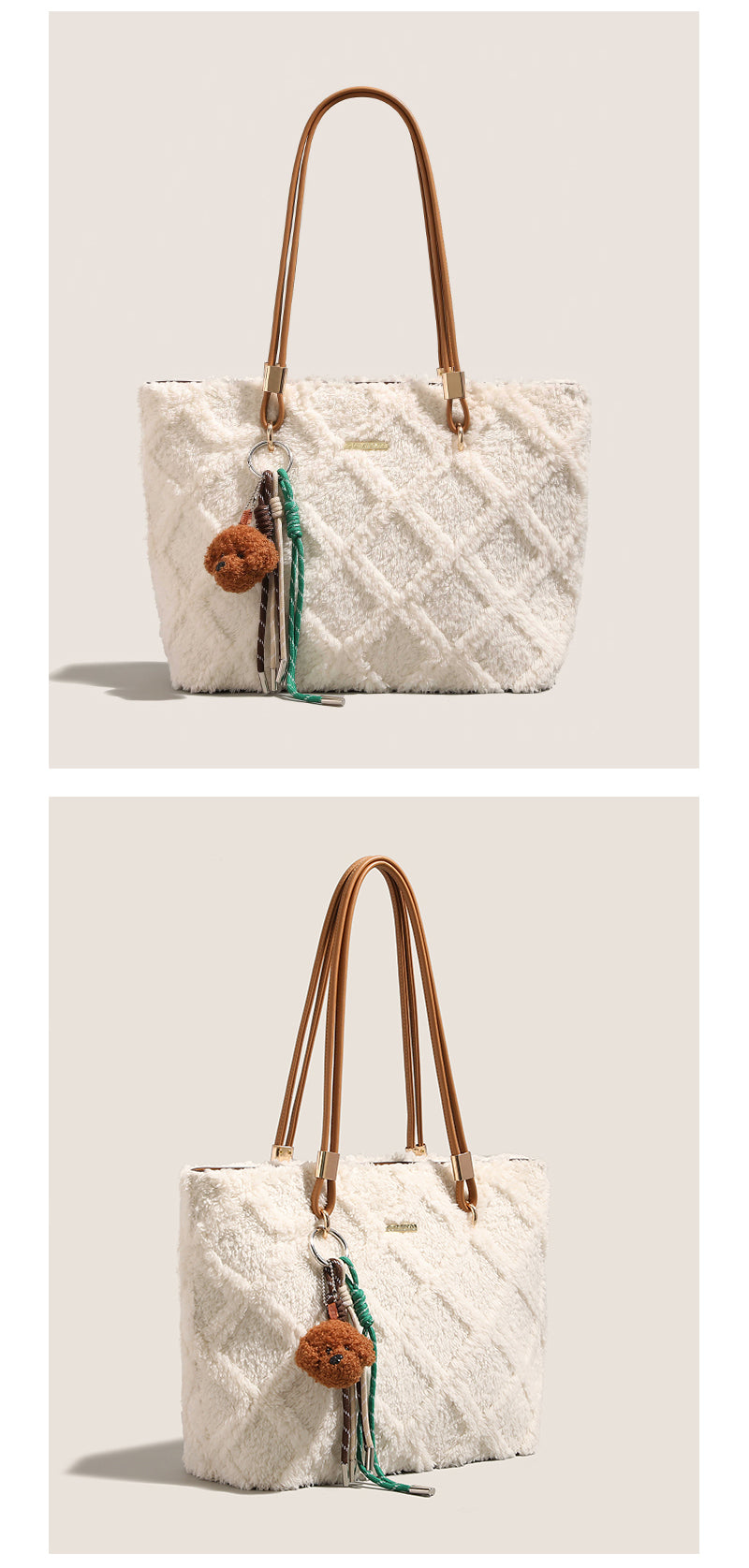 Unique design tote bag, new spring/summer plush commuter bag, versatile handbag, underarm bag, shoulder bag.