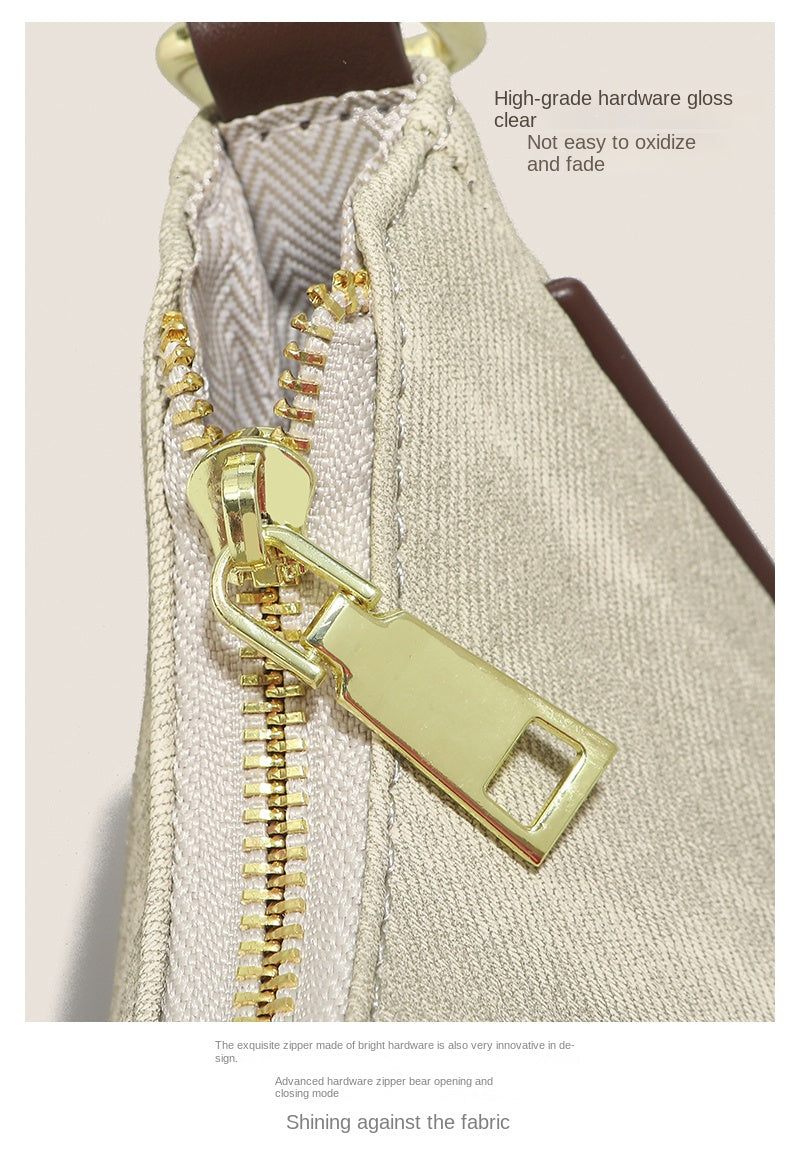 New women's baguette bag, sophisticated and trendy, suitable for underarms, shoulder bag, or handbag; crescent-shaped bag.