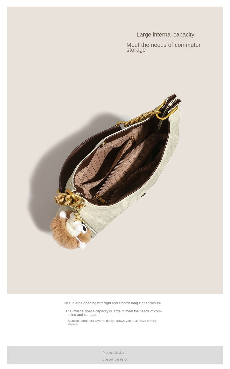 Original women's tote bag, new style, large capacity, commuter underarm bag, handbag, shoulder bag.