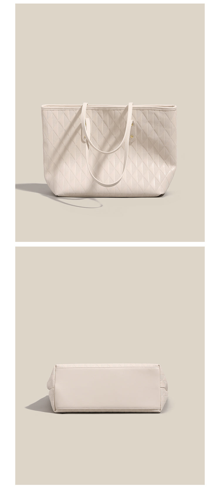 New large-capacity tote bag/shoulder bag with a sophisticated design, perfect for everyday commuting.